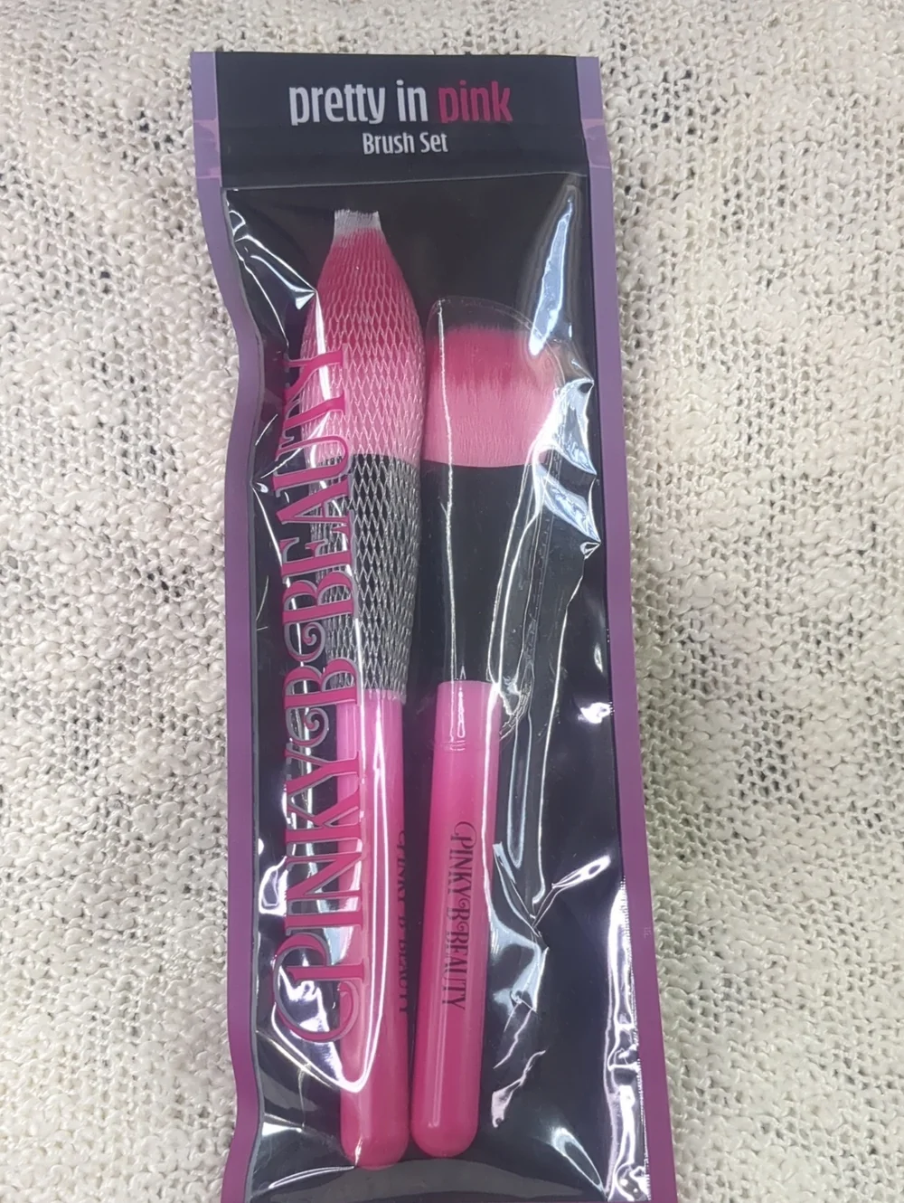 Pinky B Pretty in Pink Brush Set, (2)two brush set